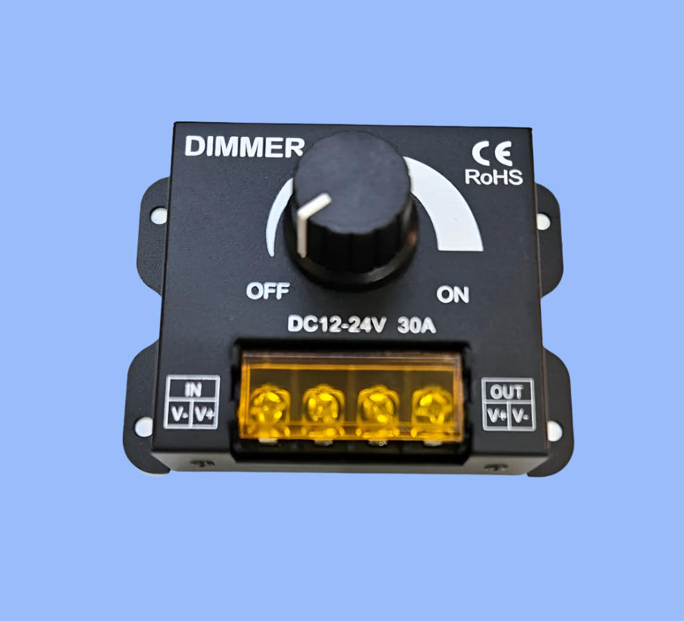 Single Colour Knob Dimmer Black