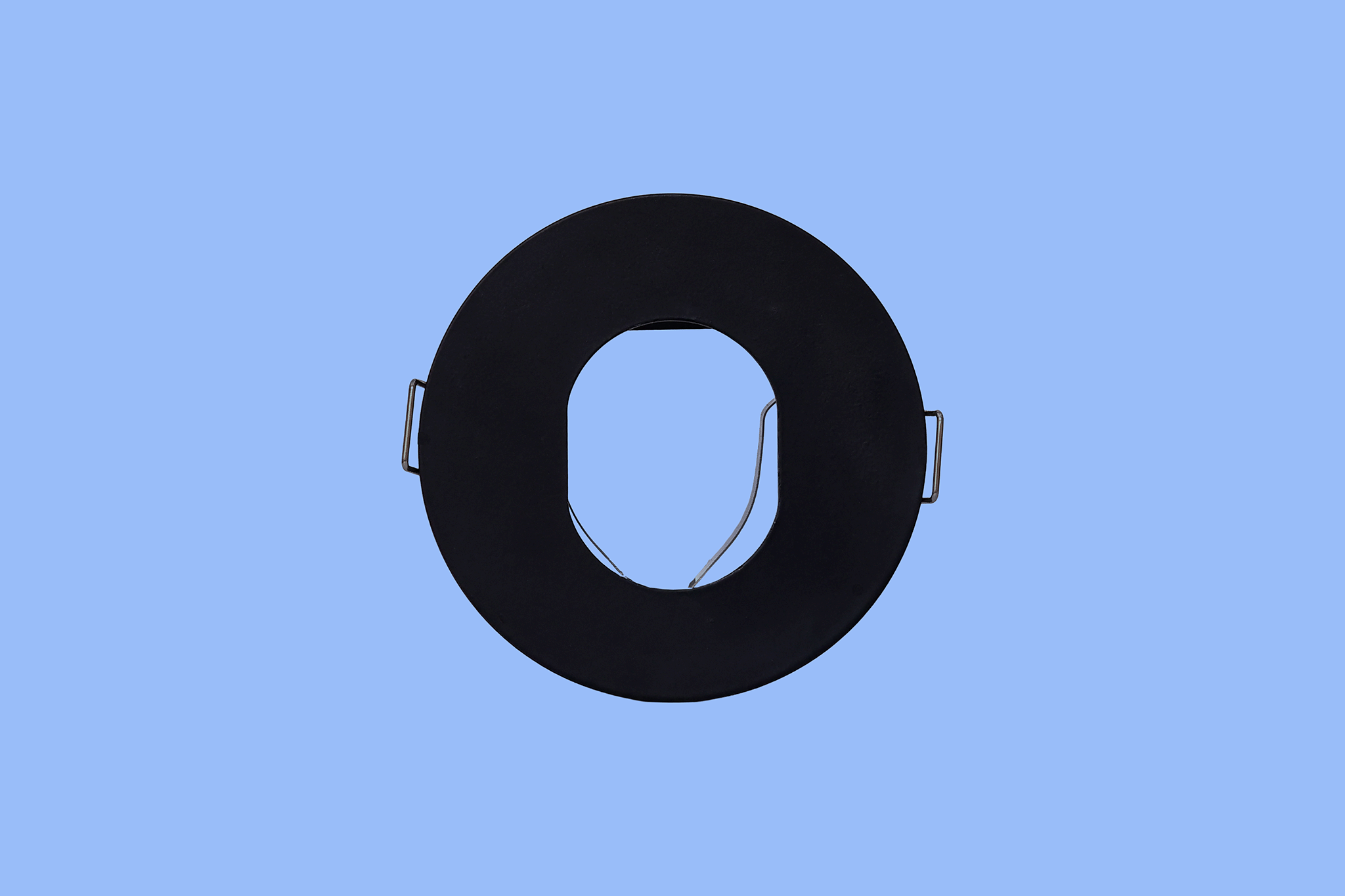 Round black oval cut wall washer frame for Led Modules/MR16 lamps till 12W.