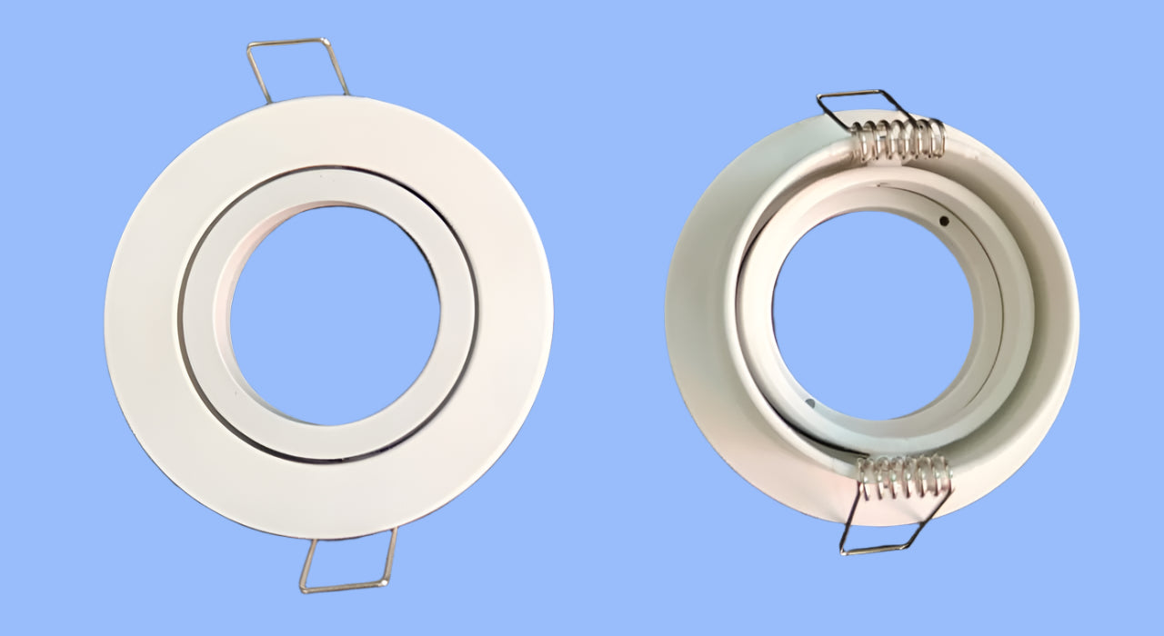 Round White/Black front opening frame for Led Module/MR 16 lamps till 12W.