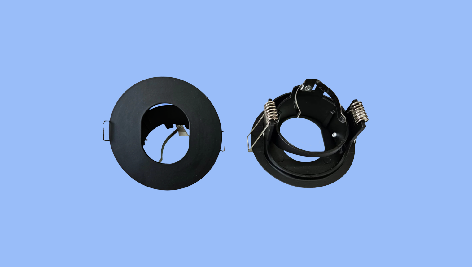 Round black oval cut wall washer frame for Led Modules/MR16 lamps till 12W.