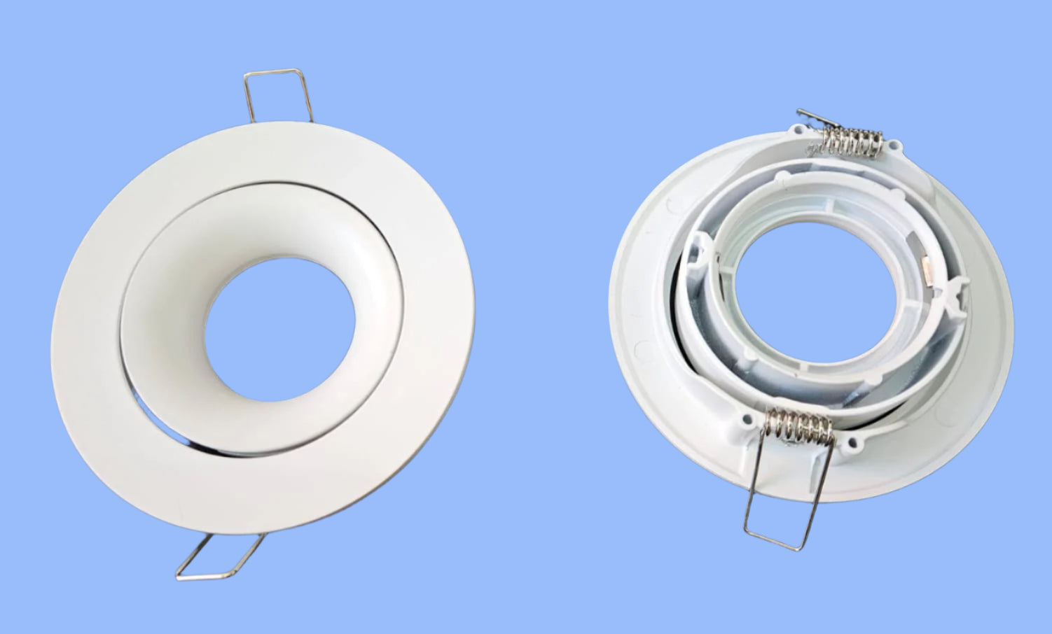 Round White low deep Tiltable Frame Suitable for Led modulesMR16 lamps till 18W.
